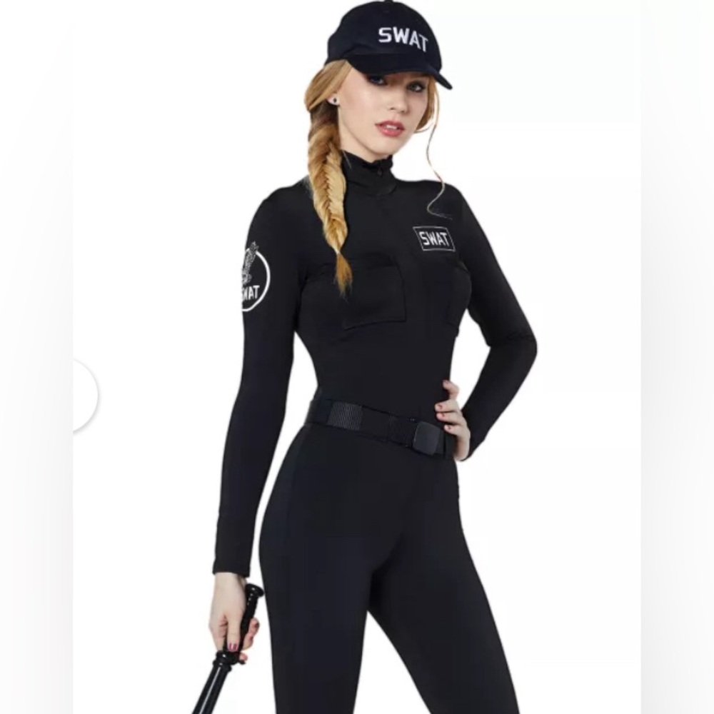 Adult SWAT Catsuit Costume, Bodysuit only, NWOT, Size Large - Picture 3 of 3